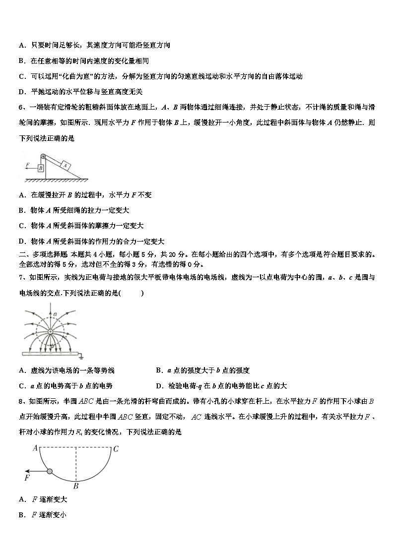 2026届河南省南阳市六校高三第二次模拟考试物理试卷含解析第2页