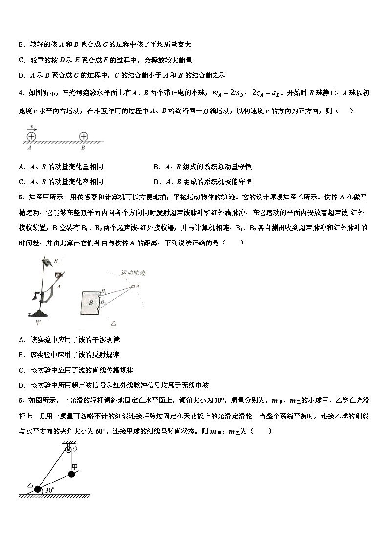2026届河南省漯河高中高三第二次联考物理试卷含解析第2页