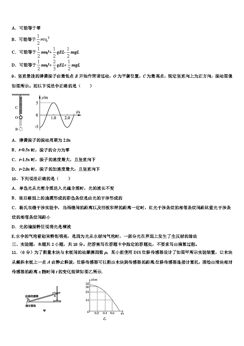 2026届河南省洛阳中学高三冲刺模拟物理试卷含解析第3页