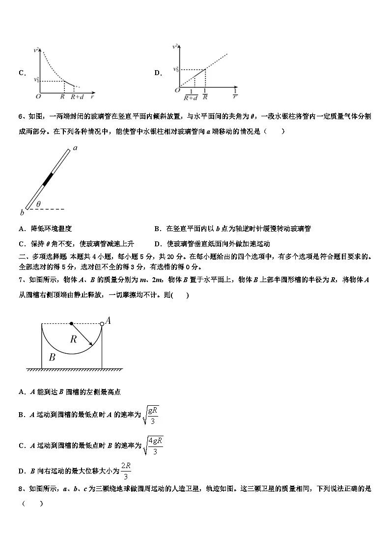 2026届河南省汝阳县实验高中高考冲刺押题（最后一卷）物理试卷含解析第3页