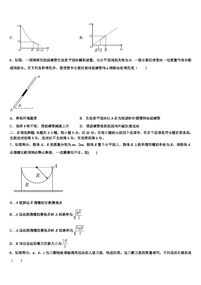 2026届河南省汝阳县实验高中高考冲刺押题（最后一卷）物理试卷含解析第3页