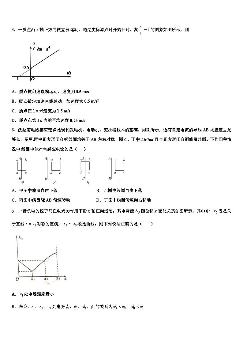 2026届河南省三门峡市陕州区第一高级中学高考仿真模拟物理试卷含解析第2页
