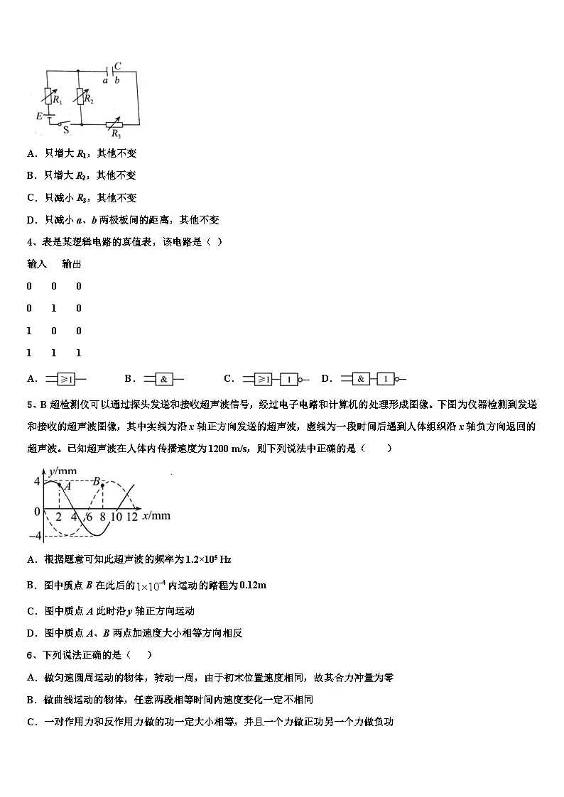2026届河南省十所重点名校高三考前热身物理试卷含解析第2页