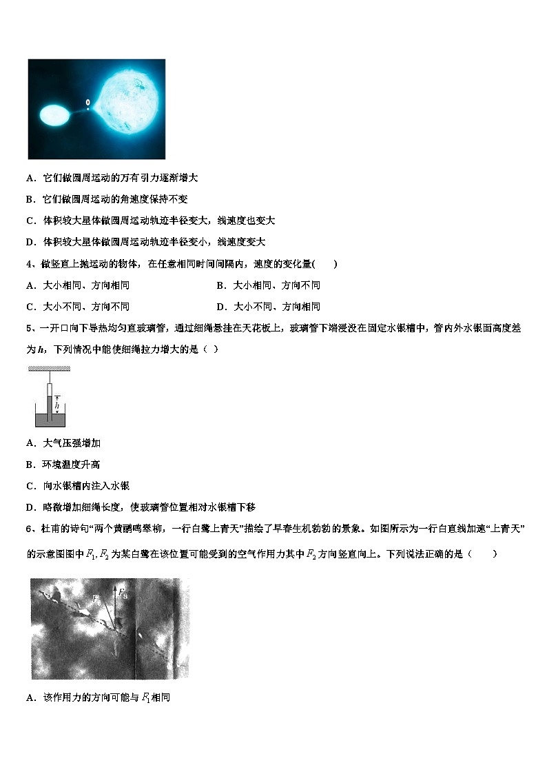 2026届河南省上蔡一高高三最后一卷物理试卷含解析第2页