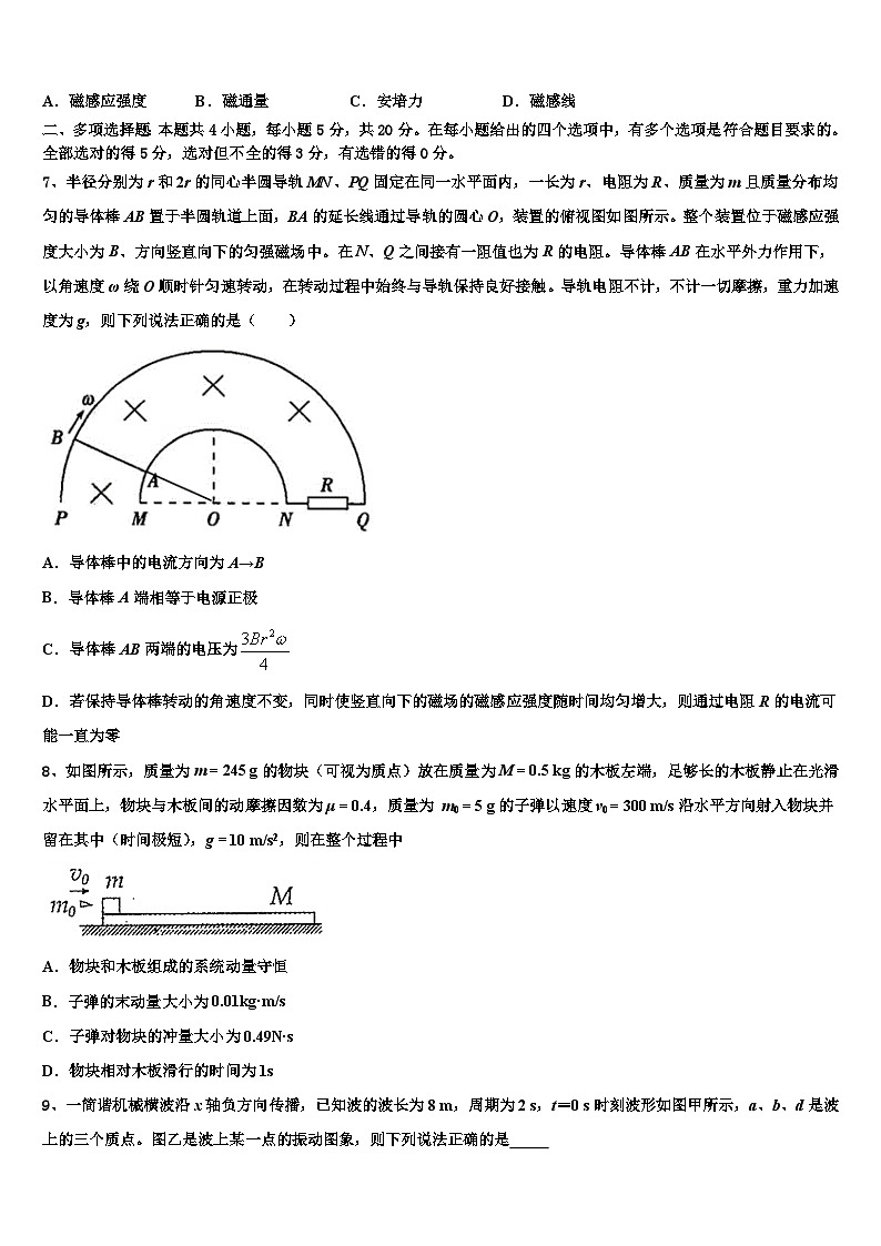 2026届河南省三门峡市高三一诊考试物理试卷含解析第3页