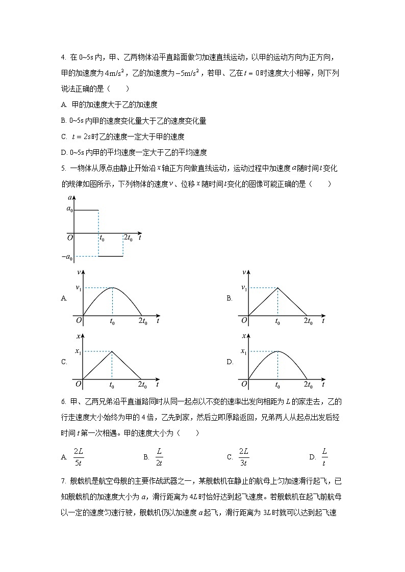 2025-2026学年辽宁省葫芦岛市、县协作校高一上学期第一次考试物理试卷（学生版）第2页