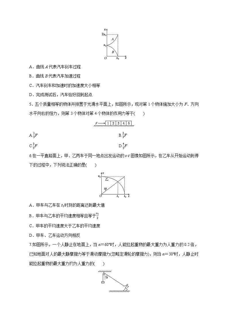 安徽省临泉田家炳实验中学（临泉县教师进修学校）2025_2026学年高一上学期12月月考物理试题 [含答案]第2页