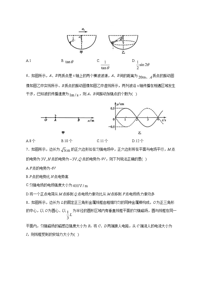 安徽省耀正优2026届高三上学期12月阶段检测物理试题【附解析】第3页