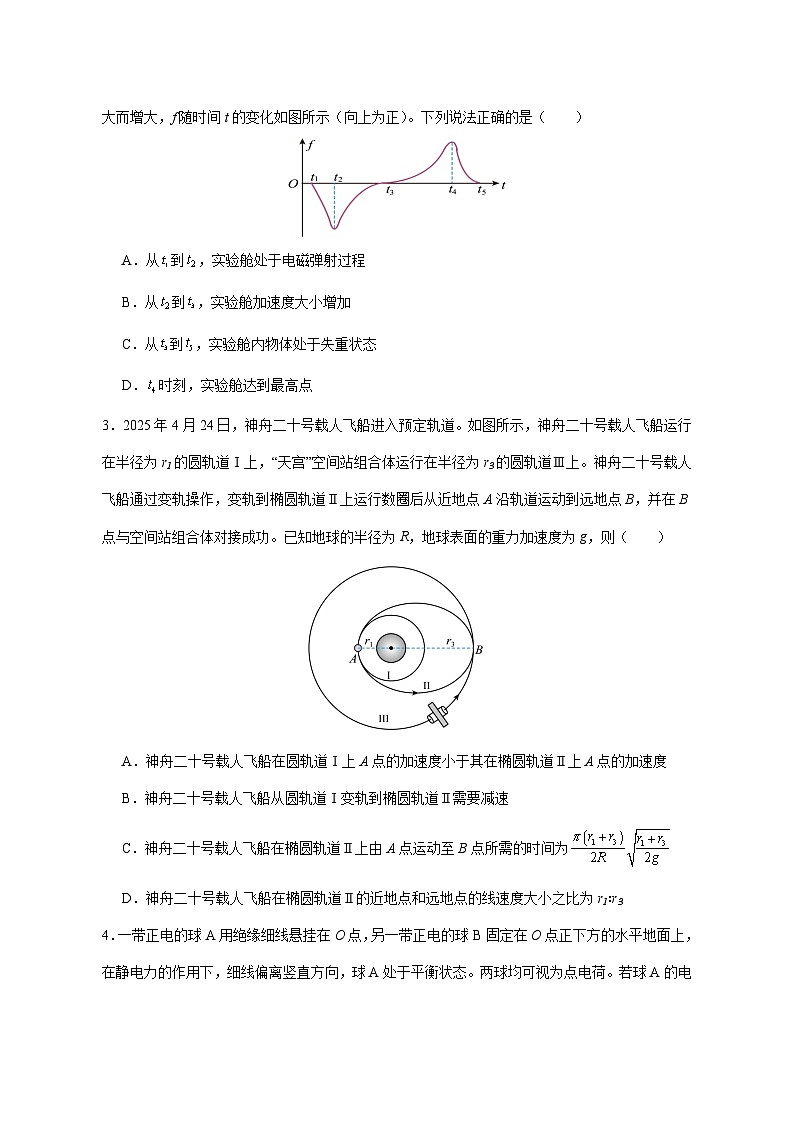 包头市第一中学2026届高三上学期期中考试物理试题 (含解析)（含答案）第2页