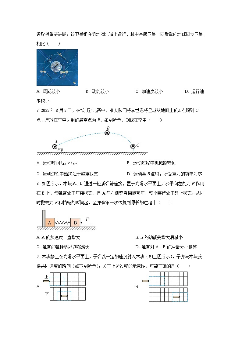 2025-2026学年江苏省淮安市高三上学期调研测试物理试卷（学生版）第2页