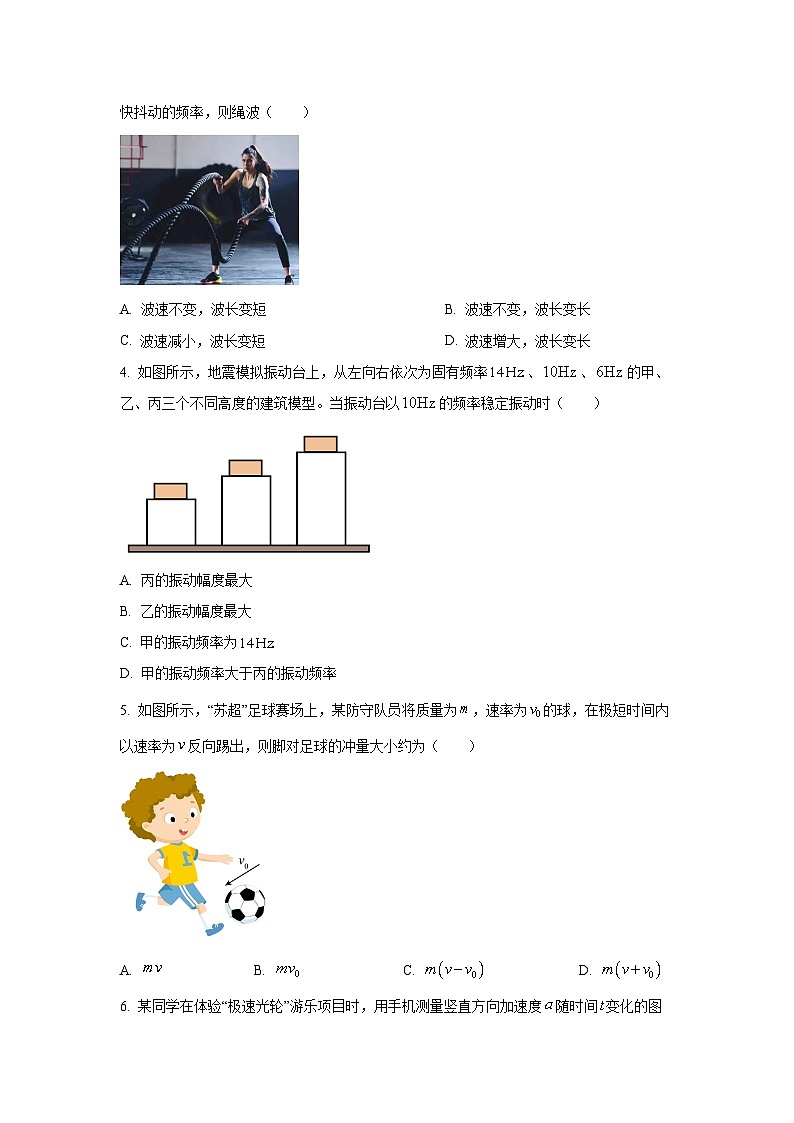 2025-2026学年江苏省徐州市高三上学期期中抽测物理试卷（学生版）第2页