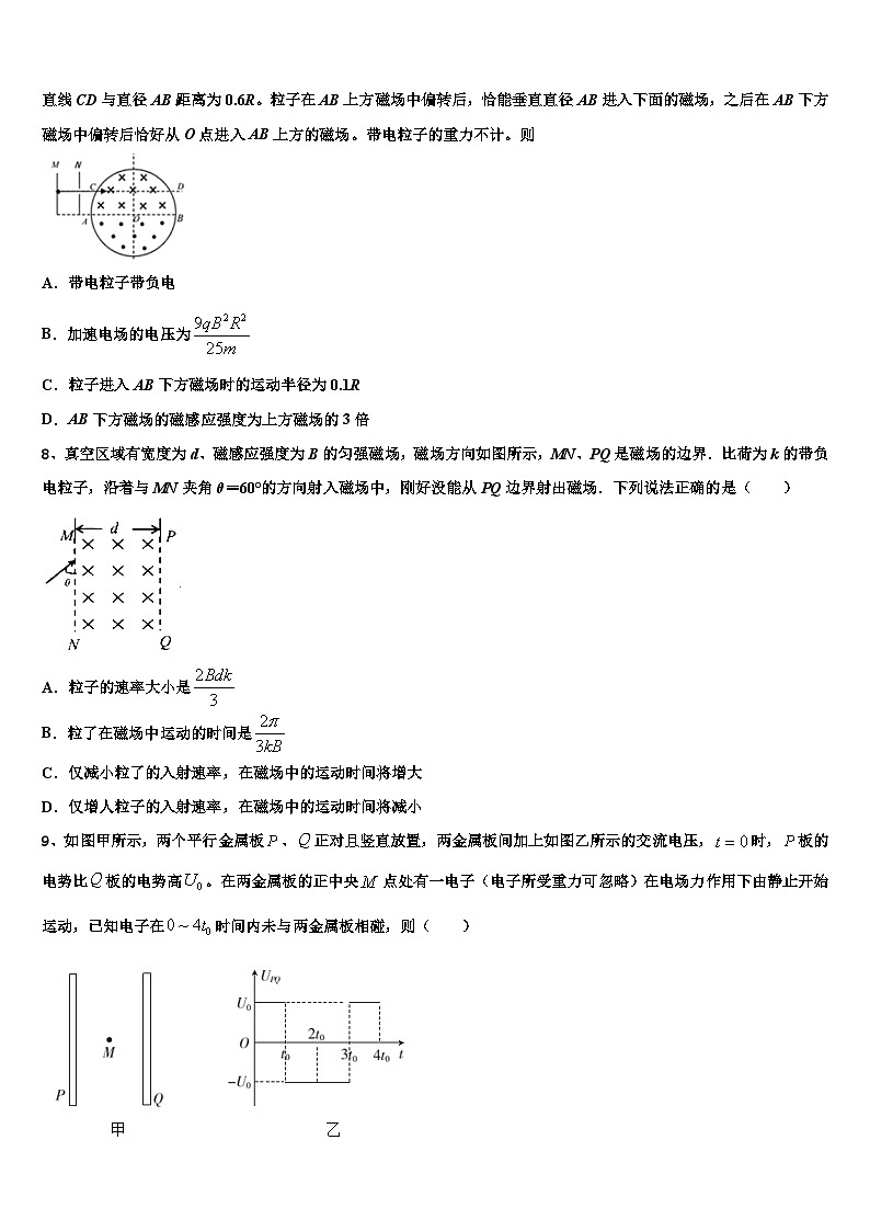 2026届河南省豫东豫北十所名校高考考前提分物理仿真卷含解析第3页