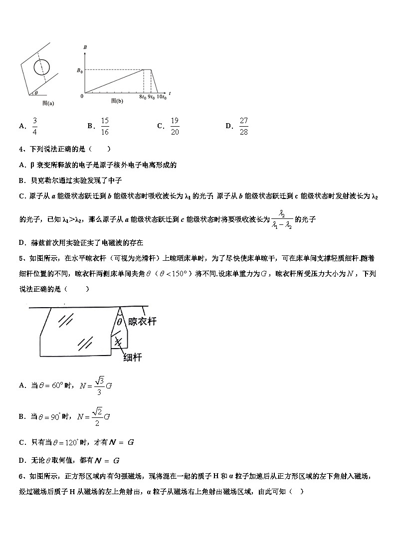 2026届河南省许平汝九校联盟高考考前模拟物理试题含解析第2页