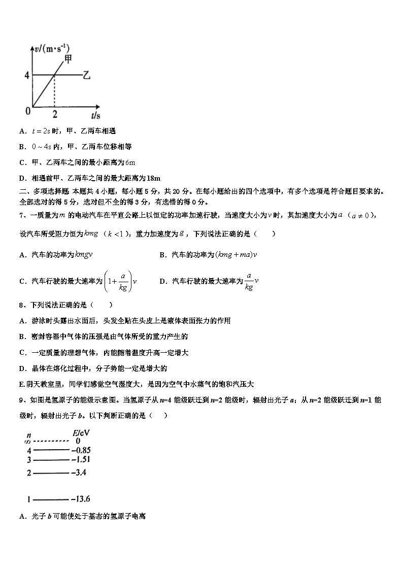2026届河南省永城市实验高级中学高三下学期联考物理试题含解析第3页