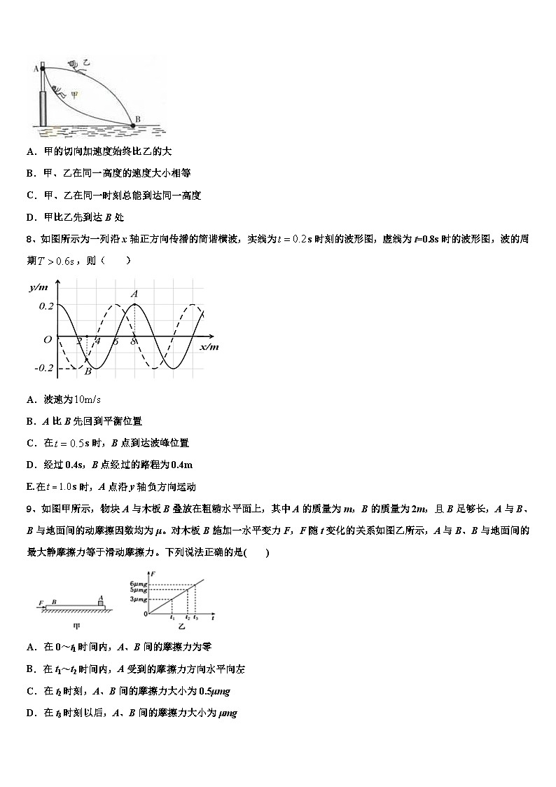 2026届河南省周口中英文学校高考考前模拟物理试题含解析第3页