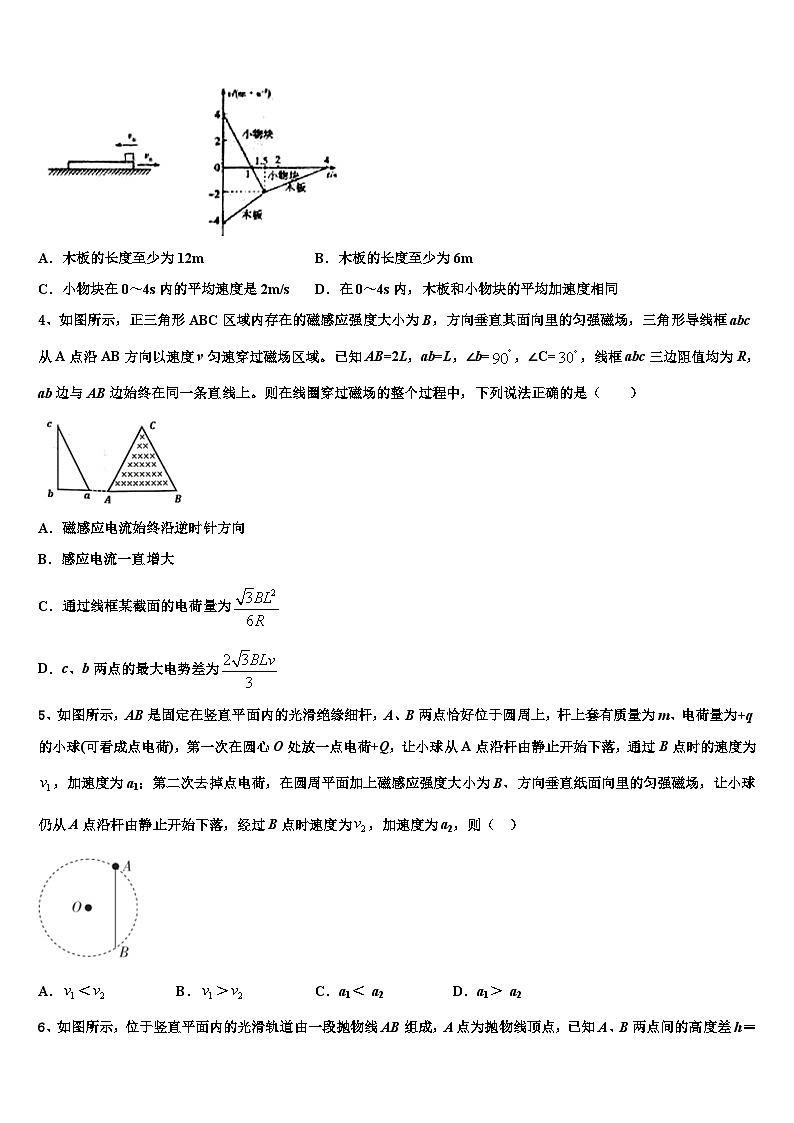 2026届河南省周口市川汇区高考仿真卷物理试卷含解析第2页