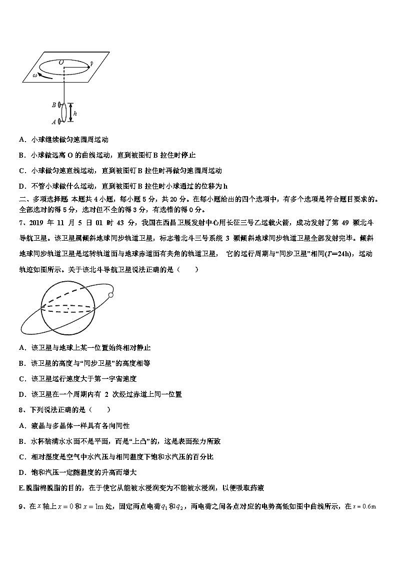 2026届河南省周口市西华县高三下学期一模考试物理试题含解析第3页