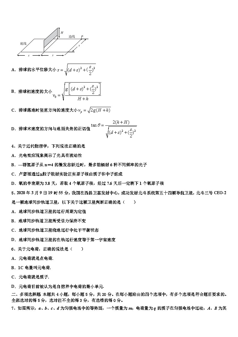 2026届河南省郑州市中牟县高三第二次诊断性检测物理试卷含解析第2页
