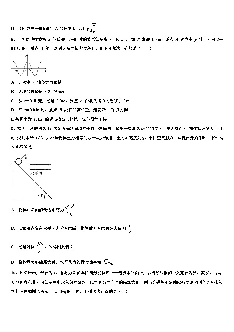 2026届鹤岗市重点中学高考物理五模试卷含解析第3页