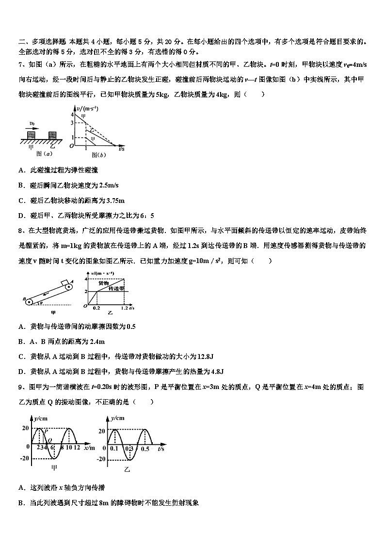 2026届黑龙江佳木斯市富锦第一中学高考冲刺物理模拟试题含解析第3页