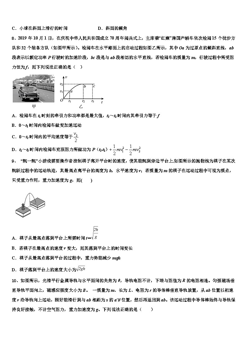2026届黑龙江省大庆市实验中学高考仿真卷物理试题含解析第3页