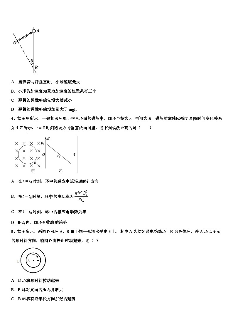 2026届黑龙江省大兴安岭漠河县高中高考物理五模试卷含解析第2页