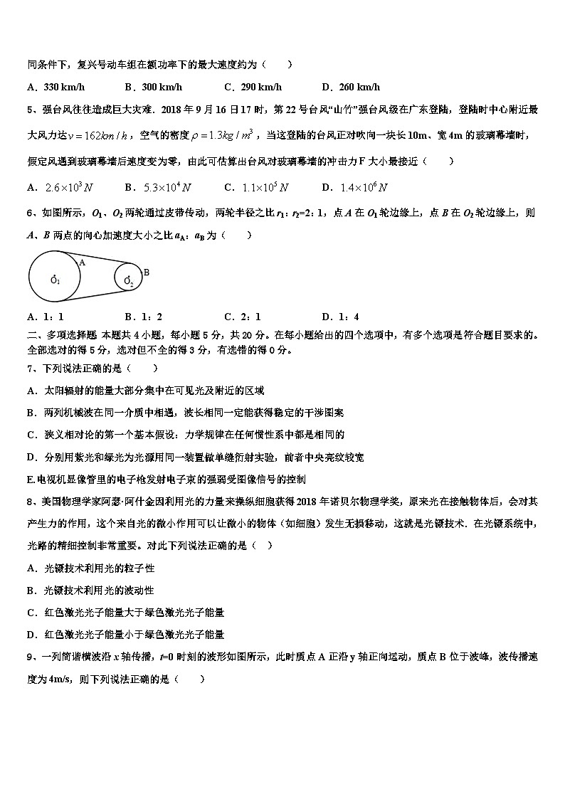 2026届黑龙江省大庆中学高考物理考前最后一卷预测卷含解析第2页