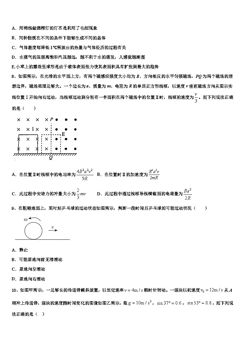 2026届黑龙江省大庆市大庆实验中学高三下第一次测试物理试题含解析第3页
