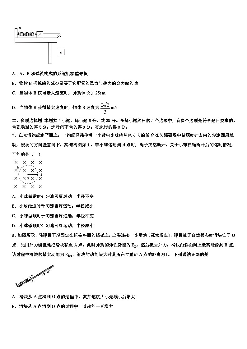 2026届黑龙江佳木斯第一中学高三最后一模物理试题含解析第3页