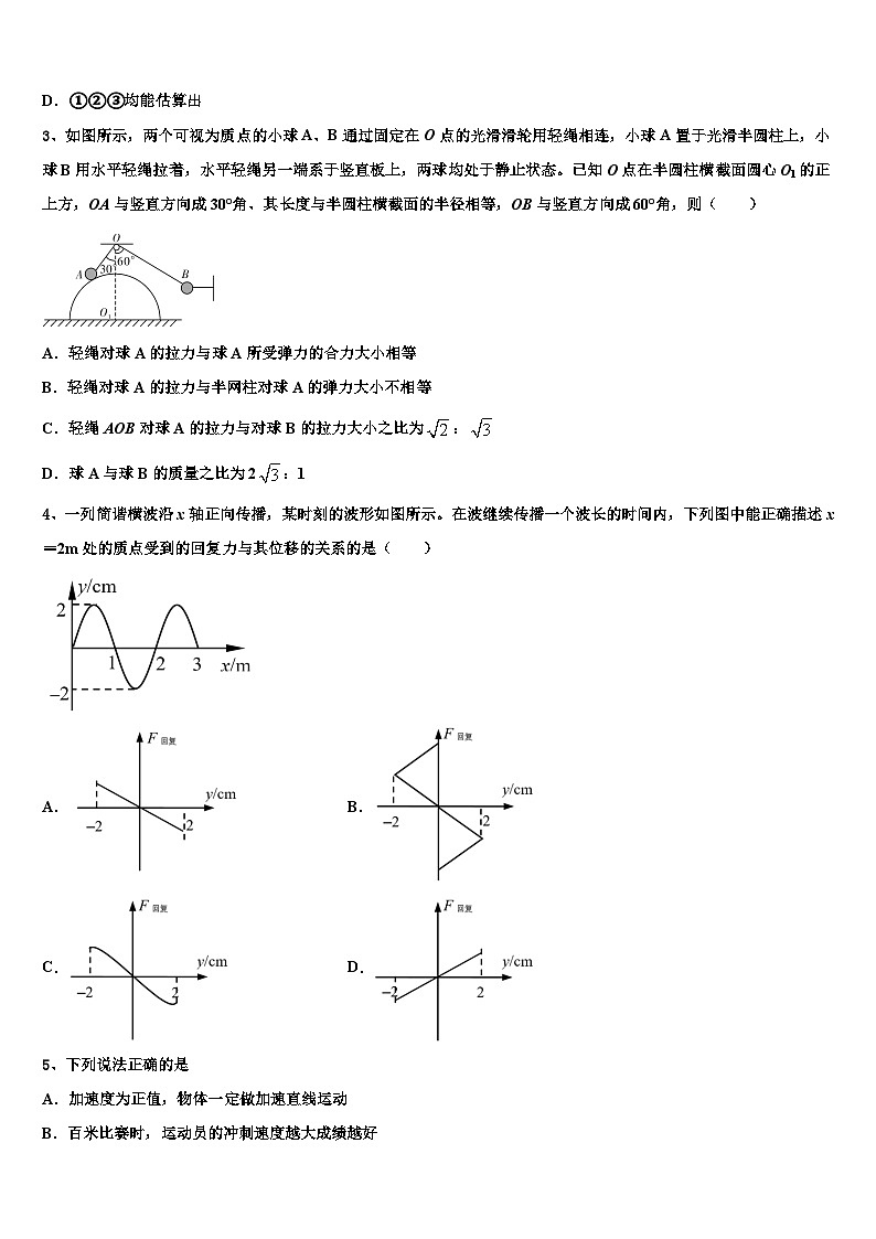 2026届河南中原名校高三下学期一模考试物理试题含解析第2页