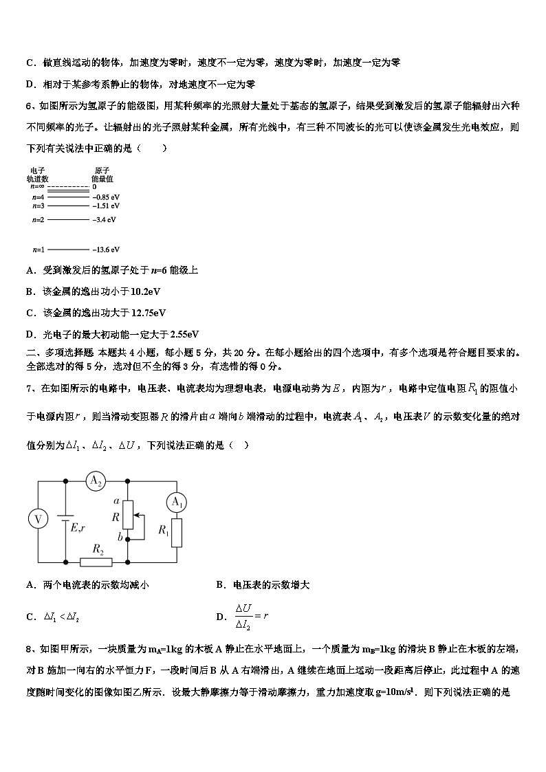 2026届河南中原名校高三下学期一模考试物理试题含解析第3页