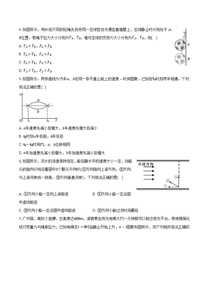黑龙江省哈尔滨市2025-2026学年高一（上）期末模拟物理试卷第2页