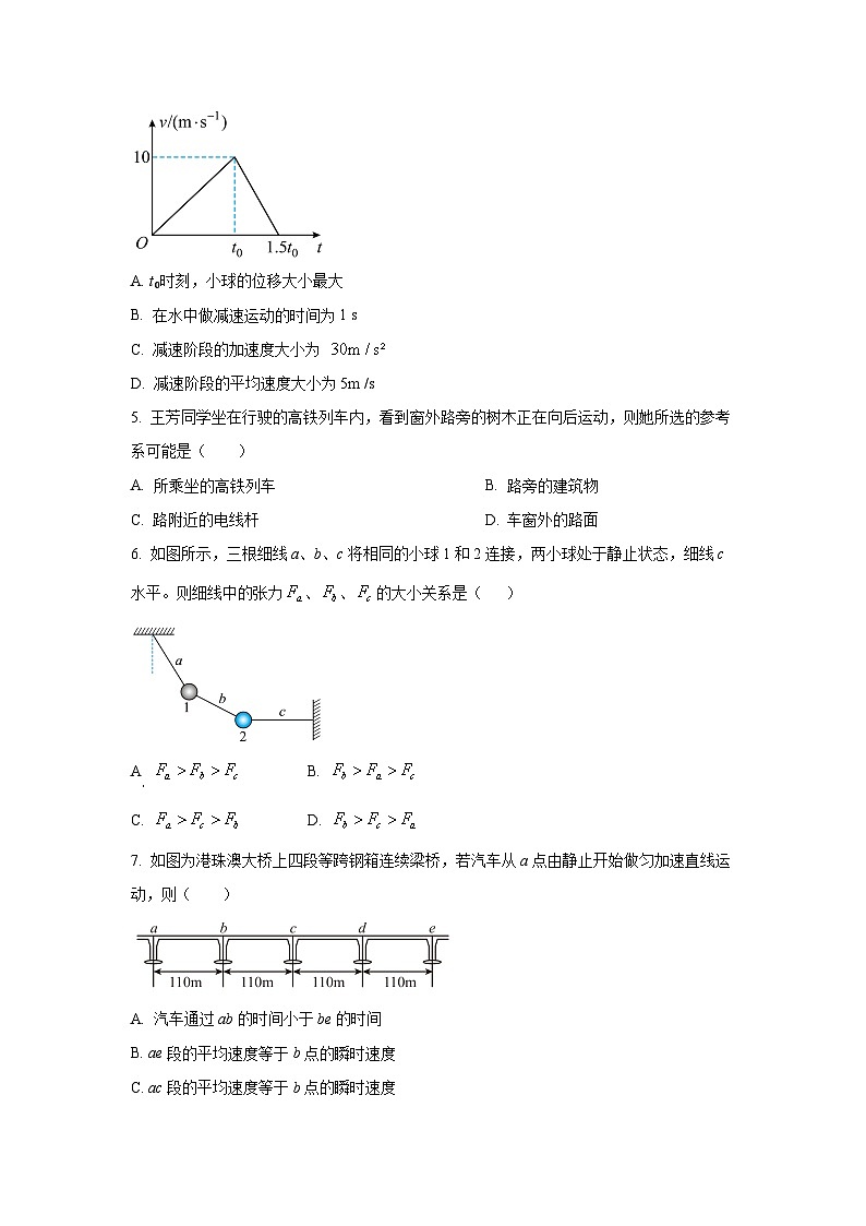 2025-2026学年贵州省贵阳市多校高一上学期期末考试物理试卷（学生版）第2页