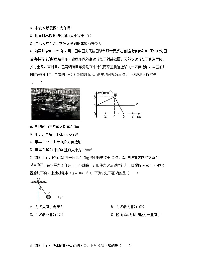 2025-2026学年湖北省襄阳部分高中教联体高一上学期11月期中物理试卷（学生版）第2页