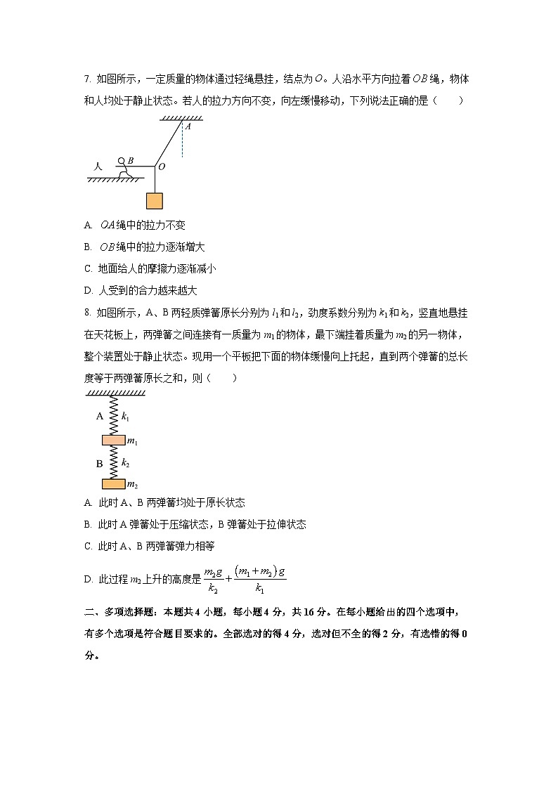 2025-2026学年山东省青岛市莱西市高一上学期11月期中物理试卷（学生版）第3页