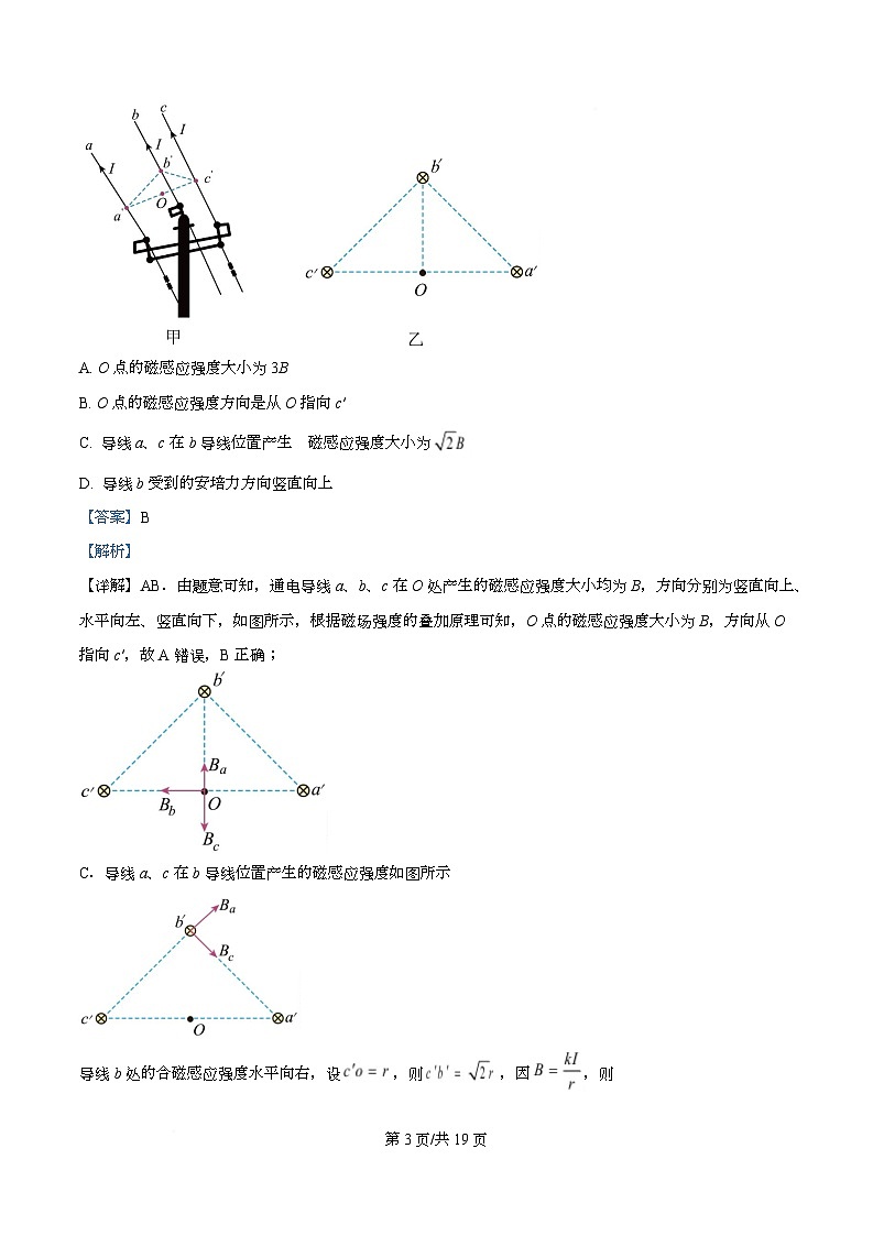 广东省深圳市高级中学2024-2025学年高二上学期期末考试物理试题 Word版含解析第3页