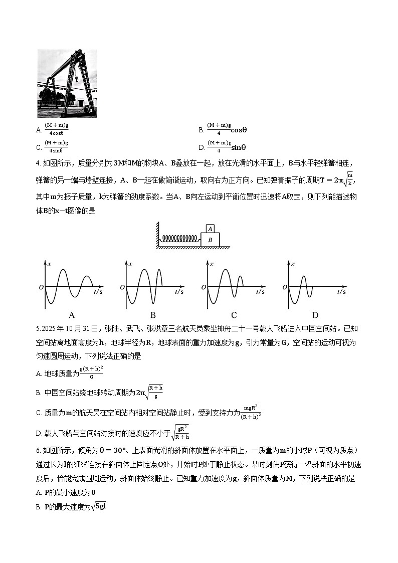 安徽省九师联盟2025-2026学年上学期高三1月物理联考试卷及答案第2页