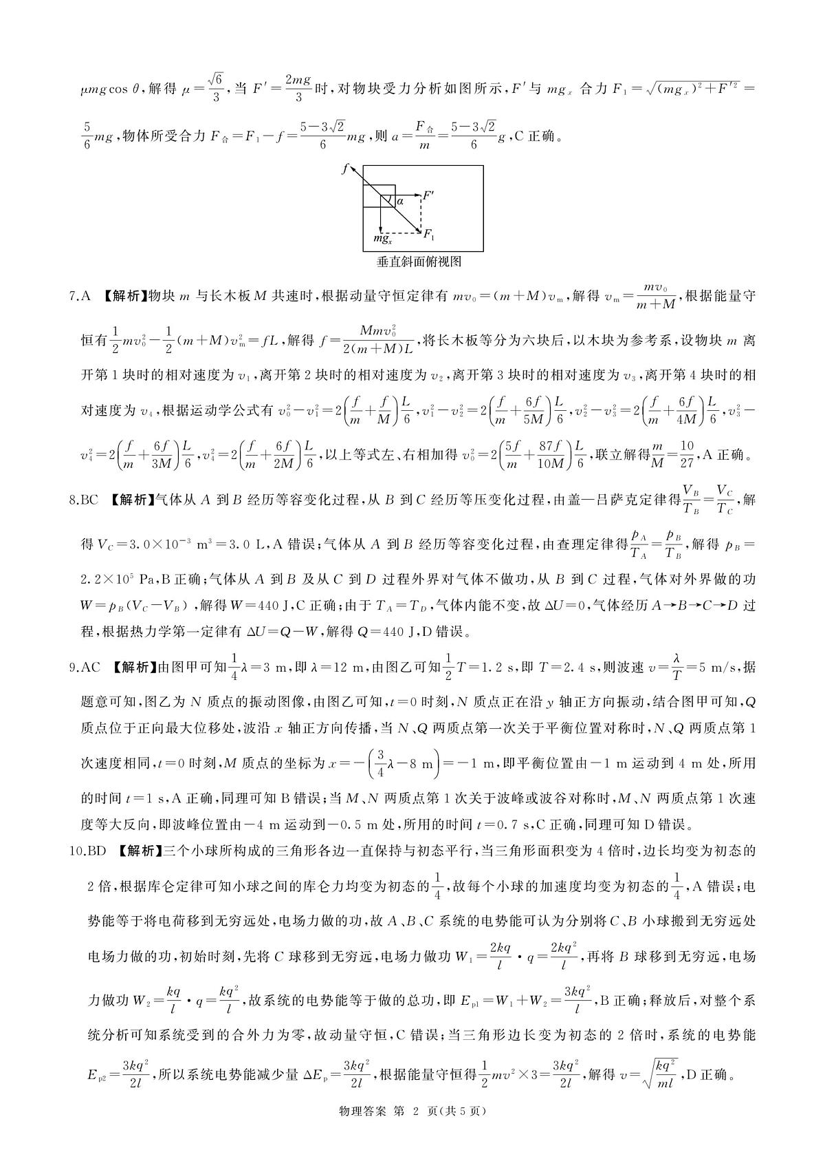 NT名校联合体2025-2026学年高三上学期1月月考物理答案第2页