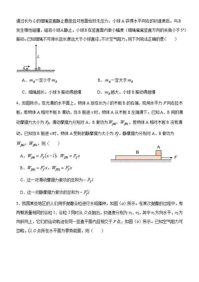 湖北省武汉市七彩联盟2024-2025学年度下学期高一年级6月联考物理试卷（无答案）第2页