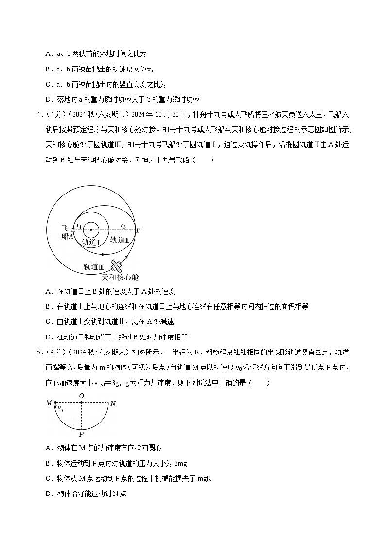 2024-2025学年安徽省六安市普通高中高三（上）期末物理试卷(含详细答案解析)第2页