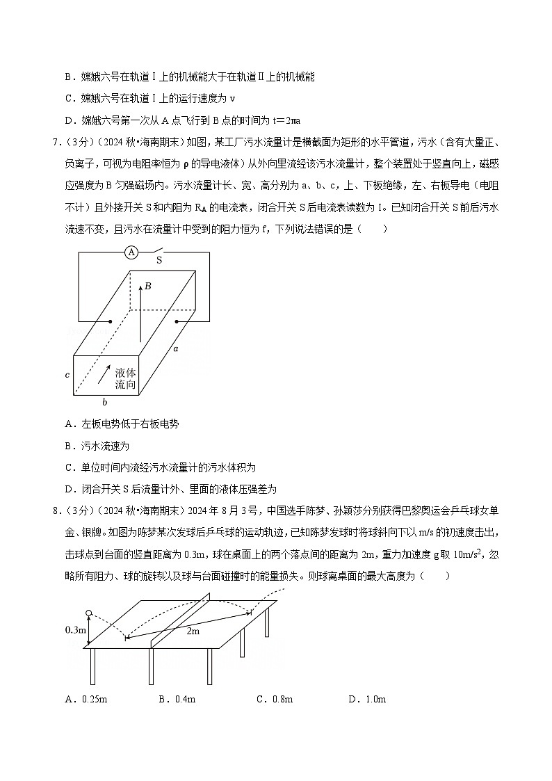 2024-2025学年海南省三亚市高三（上）期末物理试卷(含详细答案解析)第3页