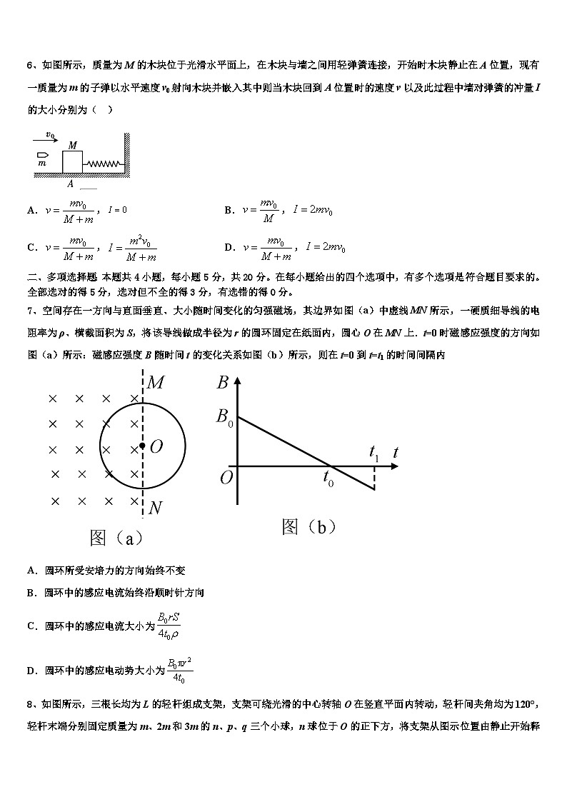 2026届黑龙江省鹤岗市一中高考物理全真模拟密押卷含解析第3页