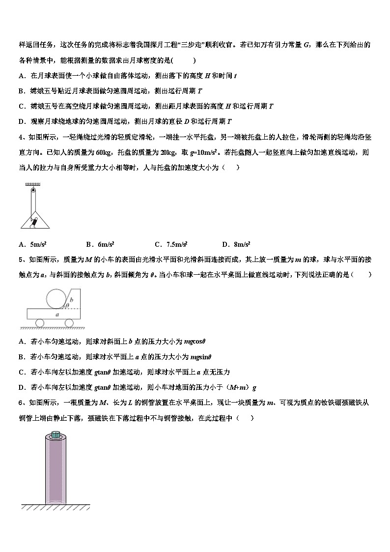 2026届黑龙江省哈尔滨市师范大学附中高考物理三模试卷含解析第2页
