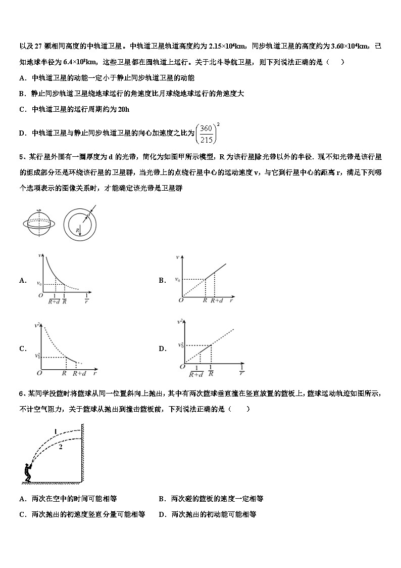 2026届黑龙江省哈市名校高考物理三模试卷含解析第2页