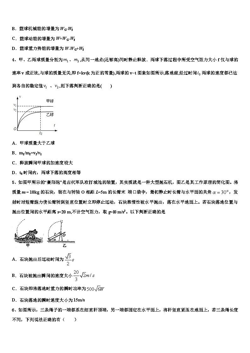 2026届黑龙江省龙东南七校高考适应性考试物理试卷含解析第2页