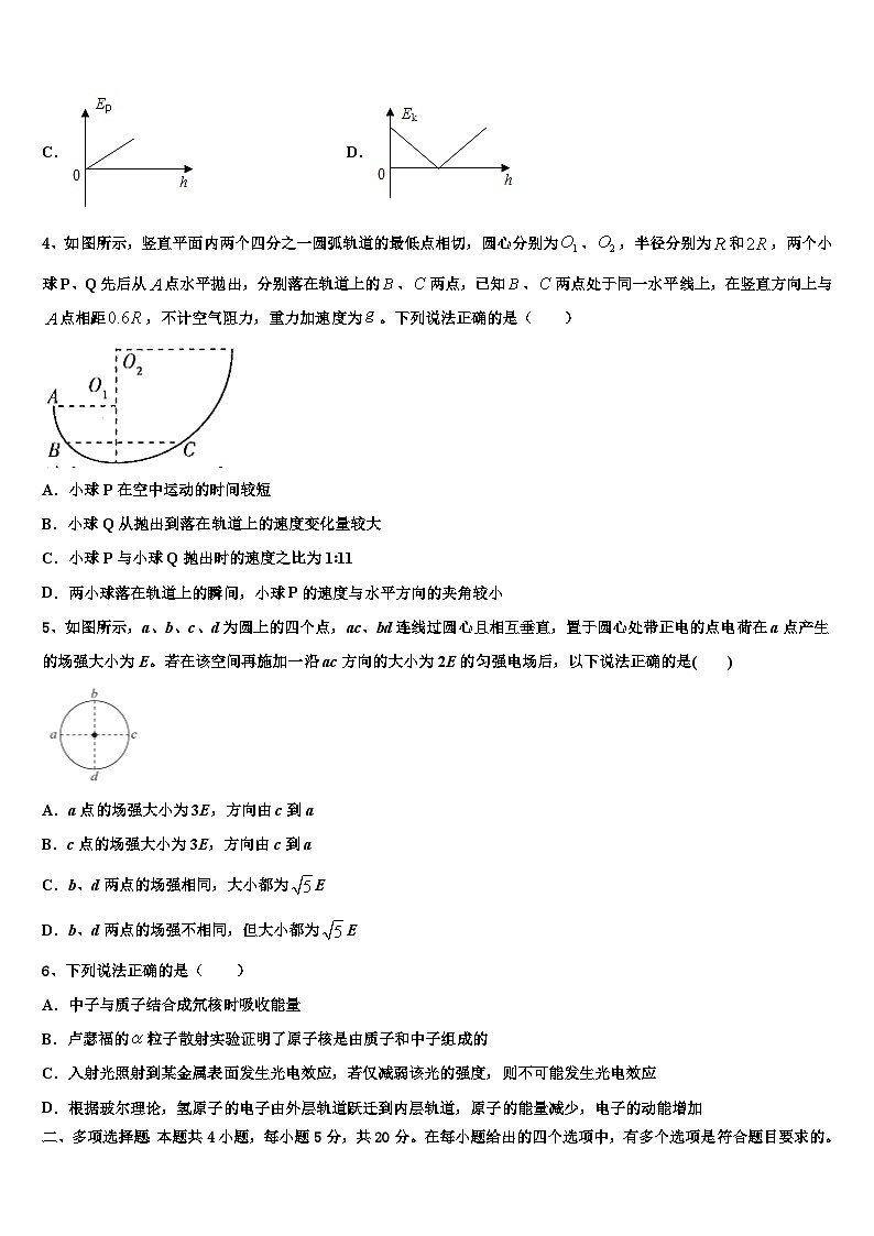 2026届黑龙江省牡丹江市重点中学高考物理二模试卷含解析第2页