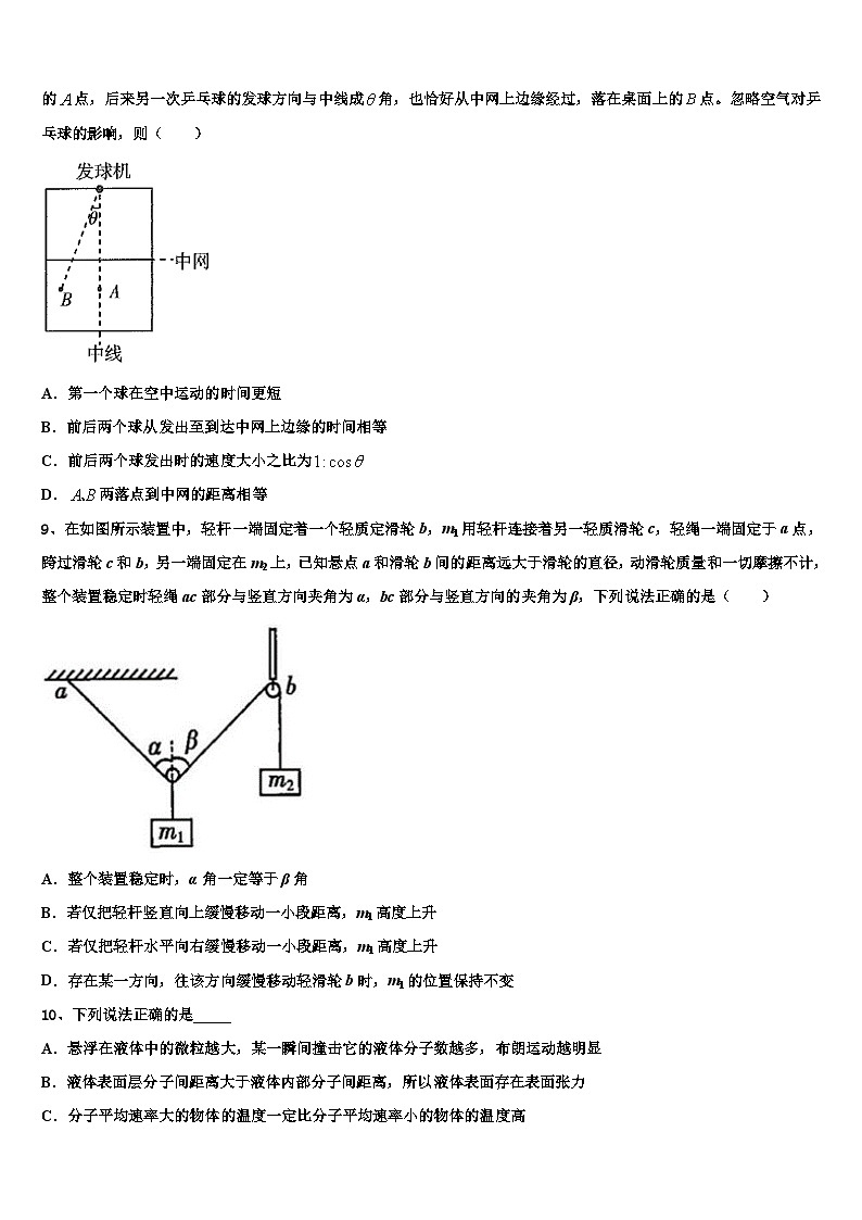 2026届黑龙江伊春市第二中学高三下学期联合考试物理试题含解析第3页