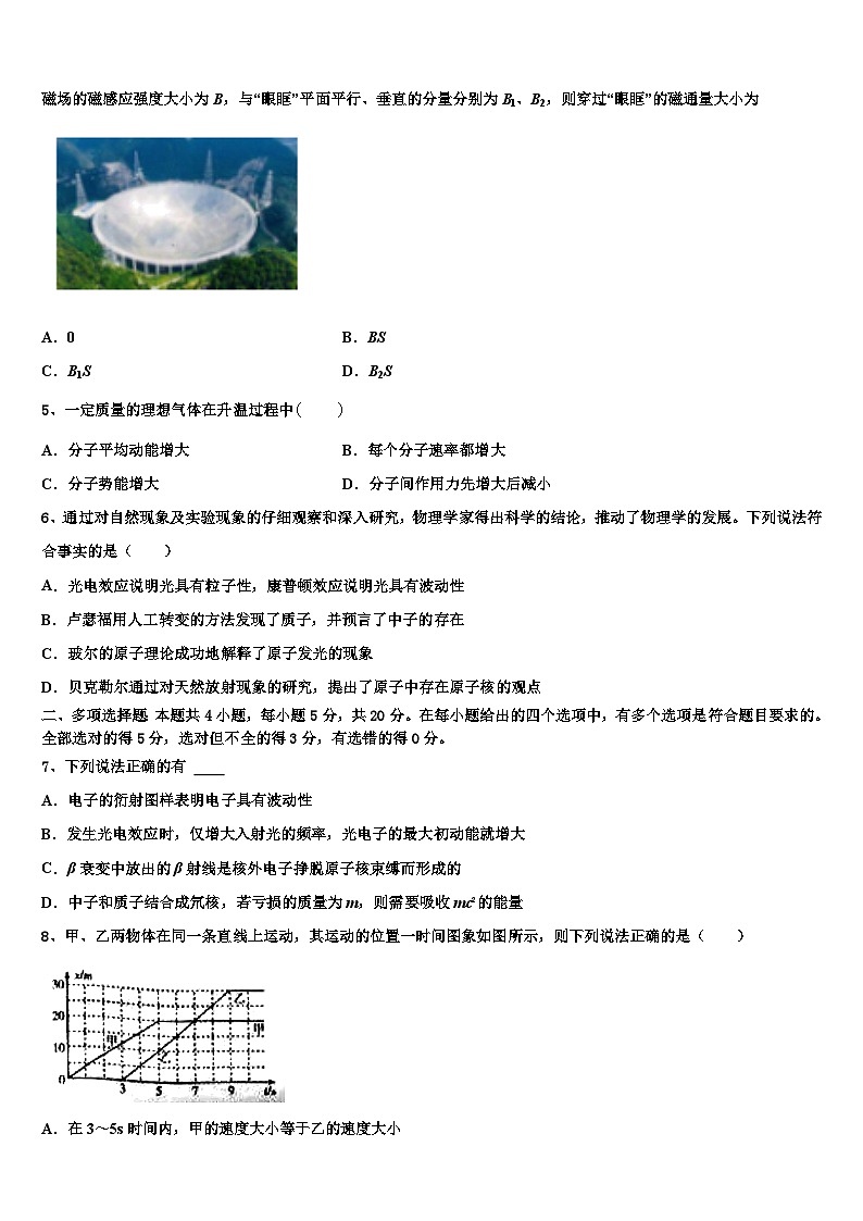 2026届黑龙江省哈市名校高三3月份模拟考试物理试题含解析第2页