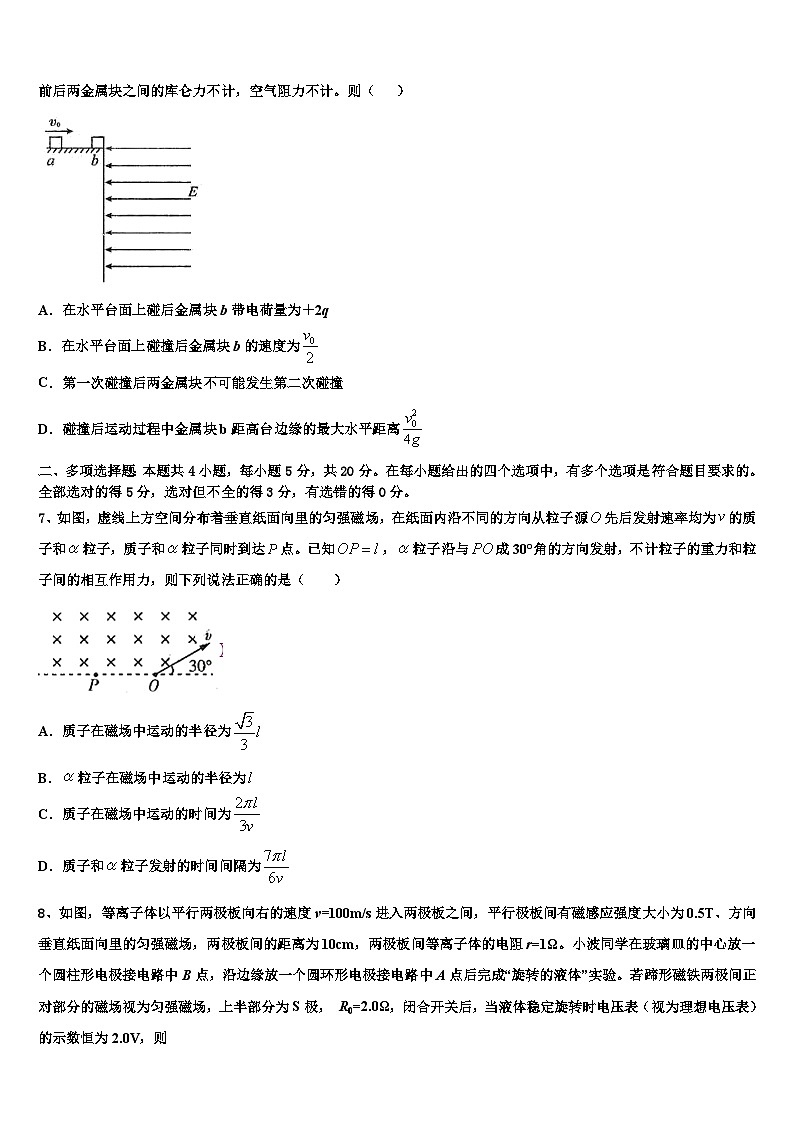 2026届黑龙江省哈尔滨市哈三中高三最后一模物理试题含解析第3页