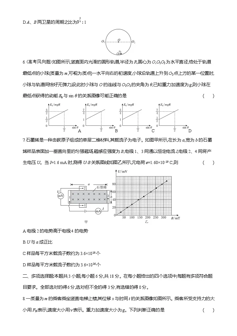 甘肃省张掖市某校2024-2025学年高三下学期2月检测物理试卷-A4第3页